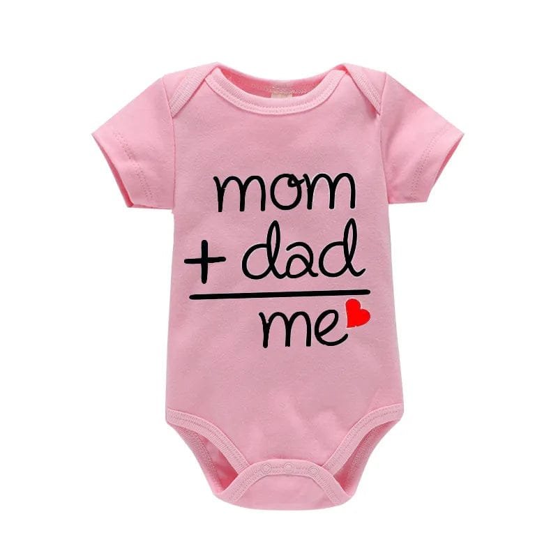 Newborn Letter Print Romper unisex bodysuit flat lay for warm-weather outings.