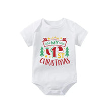Newborn Letter Print Romper unisex bodysuit front view for photo-ready keepsake looks.
