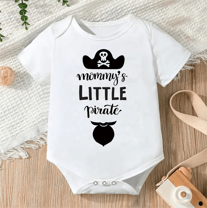 Newborn Letter Print Romper unisex bodysuit styled look for warm-weather outings.