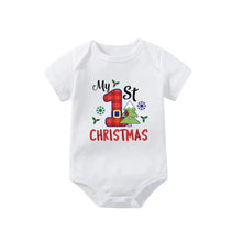 Newborn Letter Print Romper unisex bodysuit close up detail for stroller outings. (option 2)