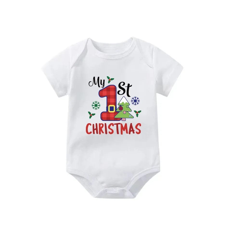 Newborn Letter Print Romper unisex bodysuit flat lay for newborn daily wear.