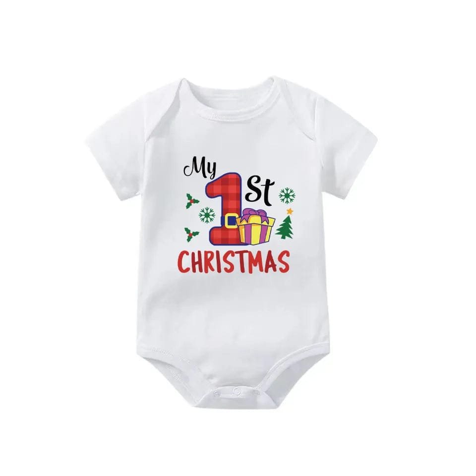 Newborn Letter Print Romper unisex bodysuit flat lay for everyday nursery outfits.