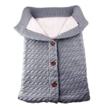 Gray knitted dog coat with buttons 