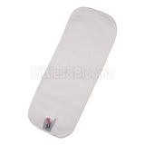 White baby diaper insert with a visible brand label