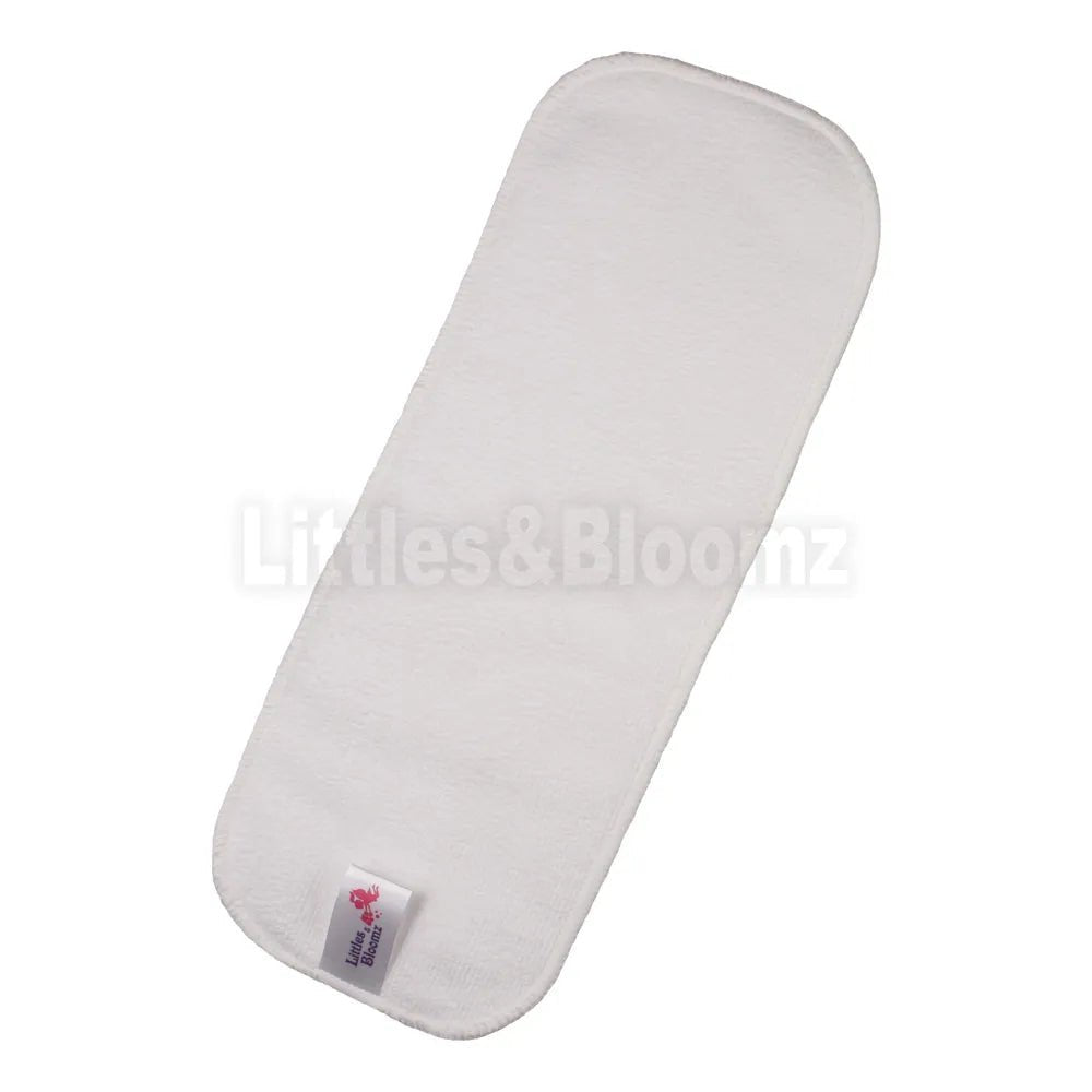 White baby diaper insert with a visible brand label