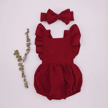 Organic Cotton Ruffle Romper and Headband 3M dusty pink set for baby registry gift sets.