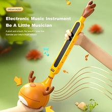 Reindeer design Otamatone electronic instrument for children, a fun holiday gift for musical play and party entertainment.