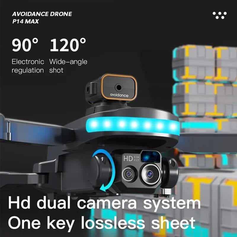 P15 MAX drone dual camera system for wide and close aerial shots during outdoor photography.