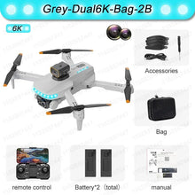 New P15 Mini Drone gray 6K camera bag edition foldable quadcopter for obstacle avoidance flying.