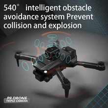 P8 Pro drone 540 degree obstacle avoidance sensors for safer flying near trees, walls, and people.