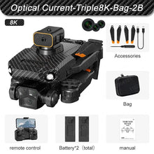 New P8 Pro 4K Drone camera equipment with remote control and battery kit for foldable quadcopter flights.