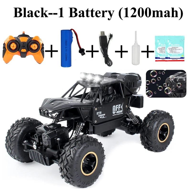 Paisible 4WD RC Car with Bubble Machine fun toy view for backyard racing and bubble play.