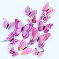 Pink 3D double layer butterfly magnets for DIY wall art, nursery decor and bedroom styling.