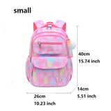 Pink backpack with measurements 