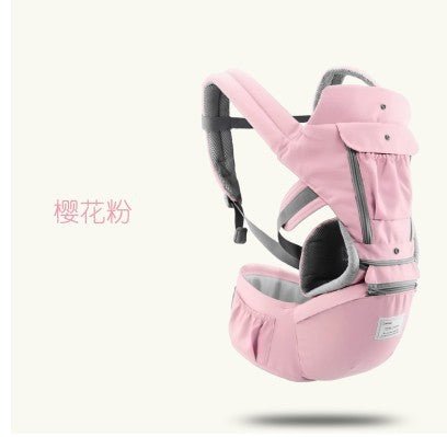 All-in-one Baby Breathable Carrier Pink carrier designed for comfort during long walks and outings.