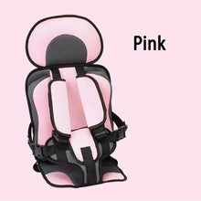 Pink and black kids cart seat cushion, a portable shopping trolley mat for comfortable supermarket rides.