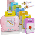 FCC CPC pink kids language toy with flashcards for 224-word Montessori English learning.