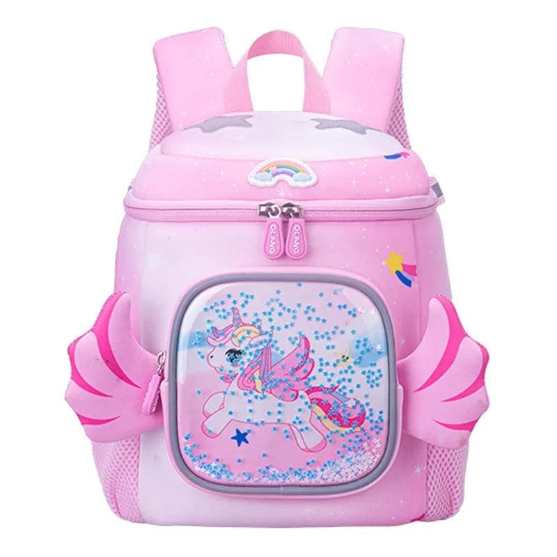 Pink Unicorn Backpack kawaii kindergarten schoolbag for daily preschool use, nursery trips, and carrying books and snacks.