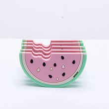 Pink Watermelon Silicone Teether for baby-safe teething relief and gentle gum soothing play.