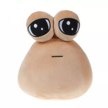 Pou alien plush toy at 22cm shown for size reference as a collectible doll for shelves and kids bedrooms.