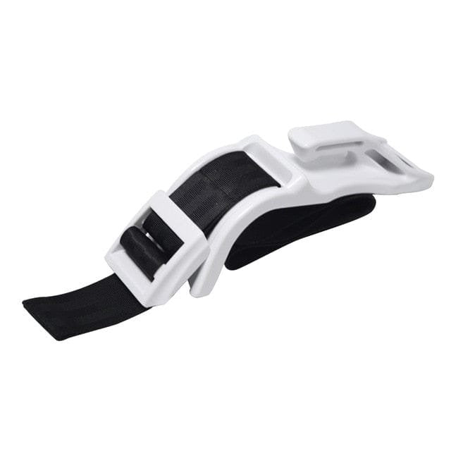 Pregnant Car Seat Belt Adjuster black strap with white buckle for comfortable bump support on everyday car trips.