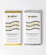 Two sunflower Motherhood chocolate bars