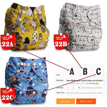 Premium washable reusable cloth pocket diaper shown for overnight and daytime reusable diapering for babies.
