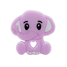 Purple Baby Elephant Silicone Teether for baby-safe teething comfort and sensory play.