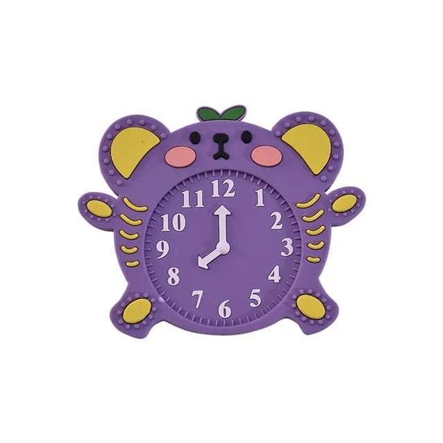 Purple bear soft chew baby teether detail for gum massage, teething comfort, and baby gift giving.