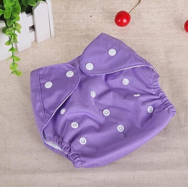 Purple Washable Reusable Nappy cotton training pant for daily baby changes and gradual potty training steps.