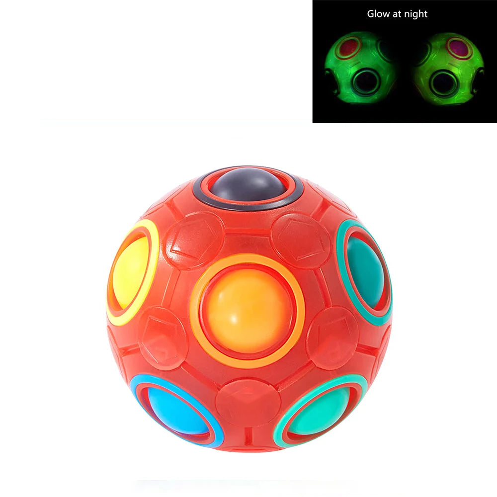 Colorful ball with glowing feature.
