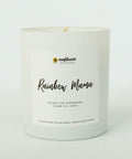 Rainbow Mama Pregnancy Loss Candle in a white jar for remembrance, quiet reflection, and comforting a grieving mother.