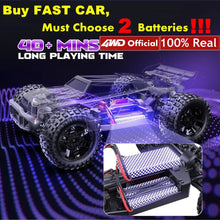 RC drift car with clear body shell and black wheels, a fast remote control racer for outdoor speed runs.