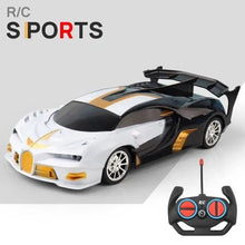 RC drift sports car with LED lights and 2.4GHz remote for smooth-floor drifting and indoor racing.