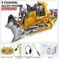 Toy bulldozer with remote control and accessories 