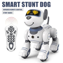 Funny RC stunt dog voice command robot toy for kids ready for remote-controlled play.