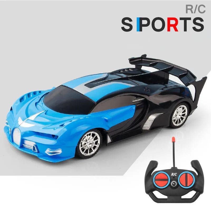 Blue and black RC sports car with remote control (option 2)