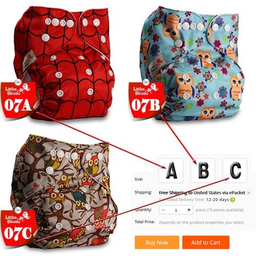 Reusable cloth pocket diaper for baby washable nappy shown for eco-conscious diapering and cost-saving cloth nappy use.