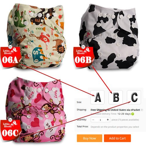 Reusable cloth pocket diaper with snap buttons shown for washable pocket diapering and everyday nursery routines.