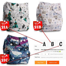 Reusable cloth pocket diaper with soft outer fabric shown for daily reusable diapering and gentle newborn skin care.