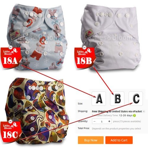 Reusable cloth pocket diaper with wide back pocket shown for daily reusable diapering and gentle newborn skin care.