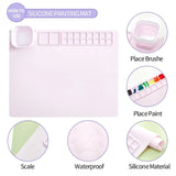 Silicone painting mat with usage instructions
