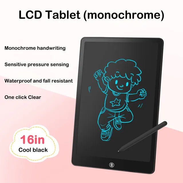 16-inch LCD tablet with monochrome handwriting capabilities.