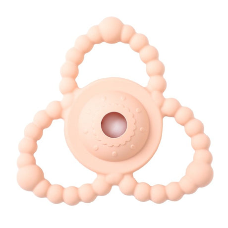 Pink silicone teething ring 