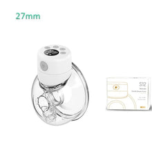 S12 wireless wearable breast pump unit with milk container for discreet expressing and easy milk transfer.