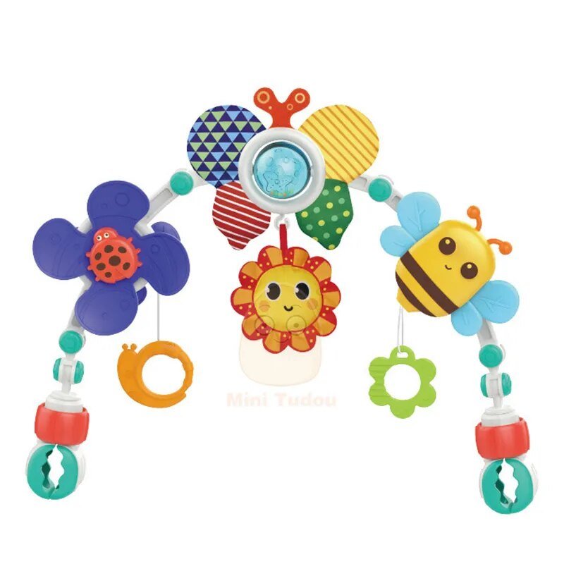 Colorful baby toy with floral, butterfly, and bee designs (option 2)