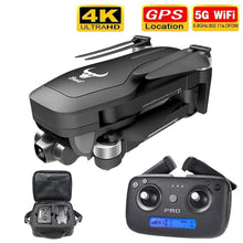 SG906 Pro drone with 4K gimbal camera, remote, and carry case for aerial photography and travel filming.