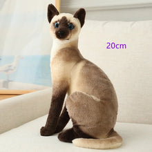 Lifelike Siamese American Shorthair Plush Cat soft and realistic for cuddly companionship.