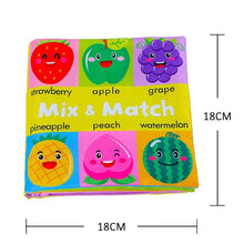 3D Soft Baby Cloth Book cartoon fruit design high contrast sensory toy for car seat and pram attachment play.