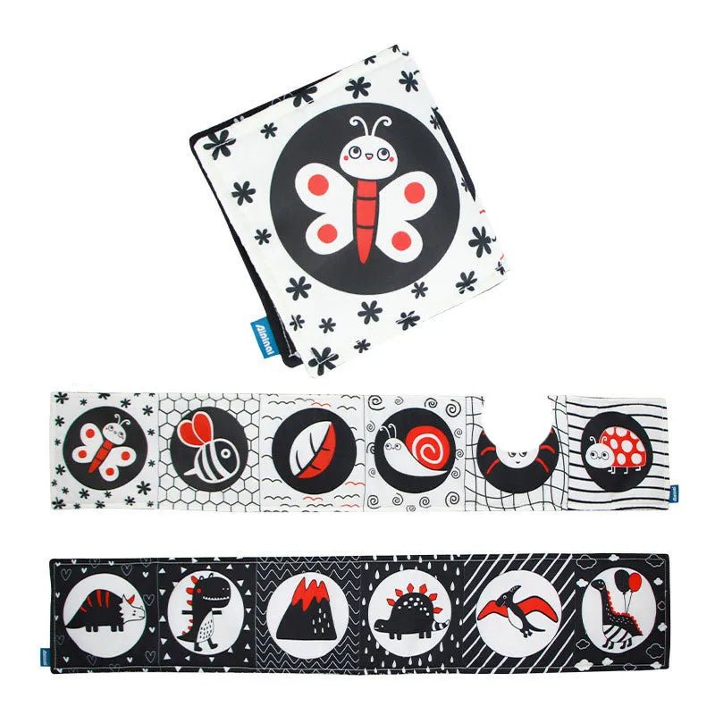 3D Soft Baby Cloth Book insect design high contrast sensory toy for tummy time and early sensory play.